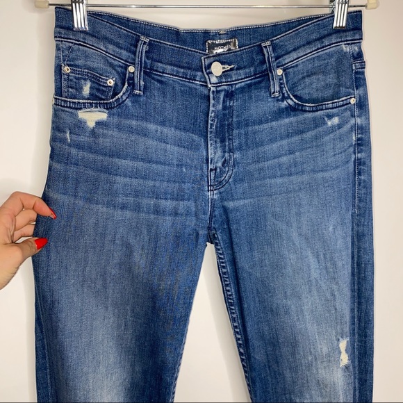 MOTHER The Dropout Distressed Jean in Graffiti Girl - Picture 10 of 11